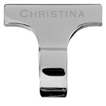 16 mm T-bar set in steel from Christina Design London's Collect series